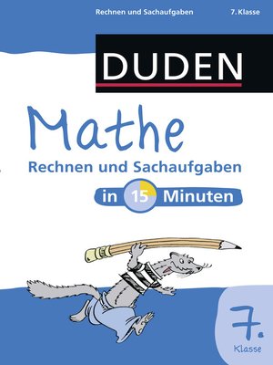 cover image of Mathe in 15 Minuten--Rechnen und Sachaufgaben 7. Klasse